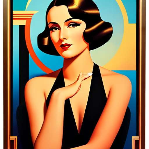 Art Deco Midjourney Portraits for Custom Art Creations - Socialdraft