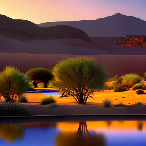 Oasis Sunset Midjourney: Create your own Desert Dreamscapes - Socialdraft