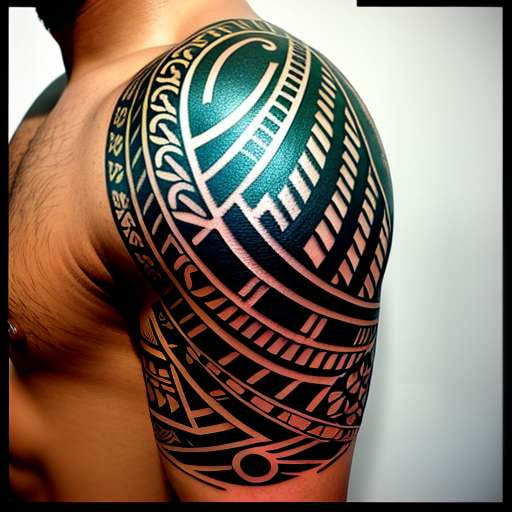 samoan tribal shoulder tattoos for men