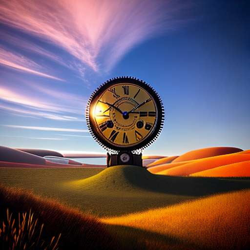 "Surreal Sunrise Clockwork Landscapes Midjourney Prompt" - Socialdraft