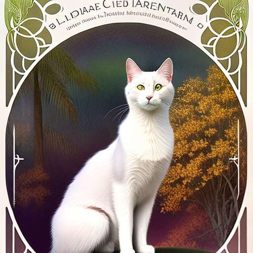 Turkish Angora Cat Midjourney Prompts - Customizable Feline Art Creation - Socialdraft