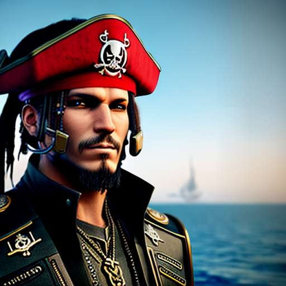 "Cyber Pirate" Midjourney Outfit Prompt: Create Your Own Futuristic Pirate Look - Socialdraft