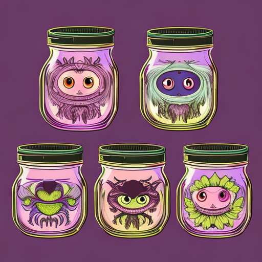 Midjourney Little Monster Jars for DIY Home Decor - Socialdraft