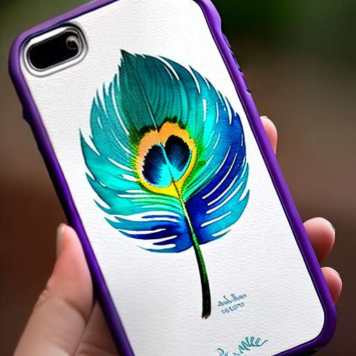 Dreamy Peacock Feather Phone Case Midjourney Prompt - Socialdraft