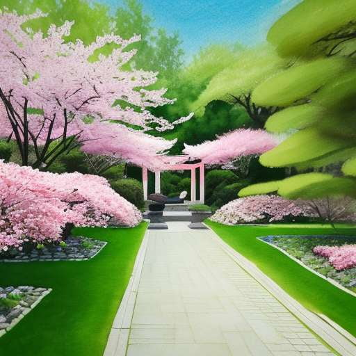 Midjourney Prompt: Create Your Own Tranquil Japanese Tea Garden - Socialdraft