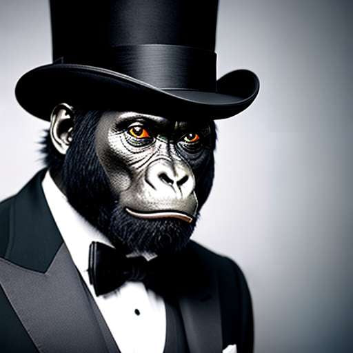Gorilla in Tux Midjourney Prompt - Customizable Image Creation - Socialdraft