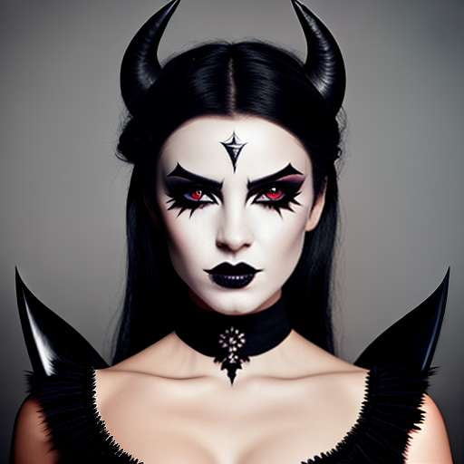 Devil Horns Makeup Midjourney Prompt - Socialdraft