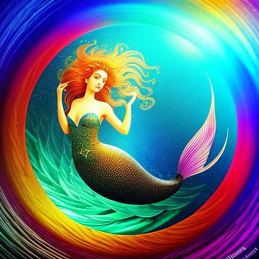 Mandala Mermaid Midjourney Prompt - Customizable Text-to-Image Creation - Socialdraft
