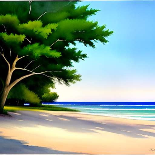 "Sunrise Serenity" Beach Landscape Midjourney Prompt - Socialdraft