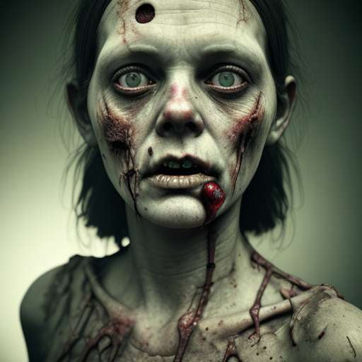 Midjourney Photorealistic Female Zombie Portrait Prompt - Socialdraft