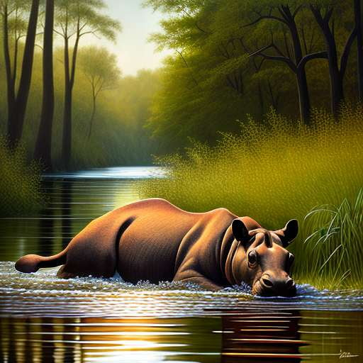 African Hippopotamus Midjourney Prompt: Create Your Own Unique Hippo Art - Socialdraft