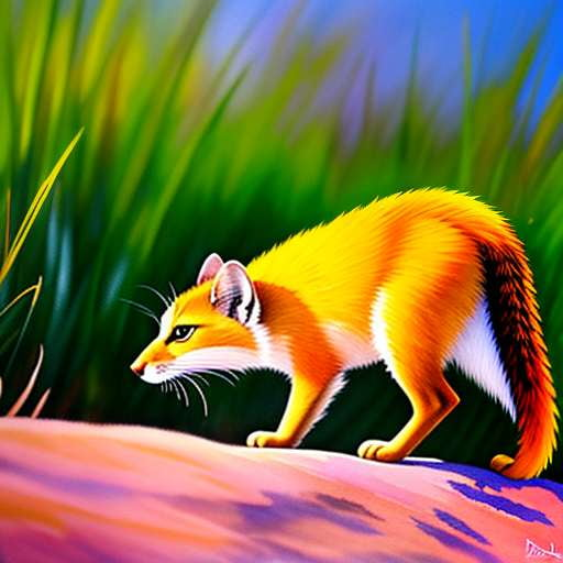 "Customizable Yellow Mongoose Midjourney Scenery Prompt" - Socialdraft