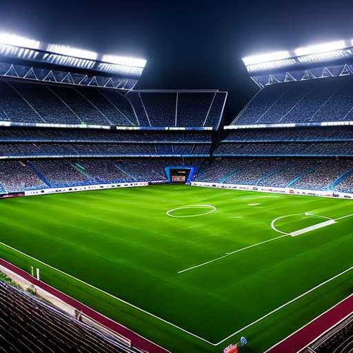 "Nighttime Football Stadium" Midjourney Prompt - Create Stunning Football Artworks - Socialdraft