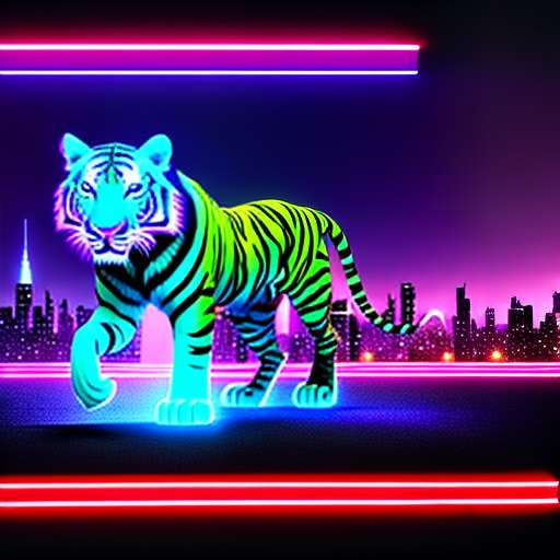 Neon Tiger Midjourney Prompt for Unique Custom Art Creation - Socialdraft