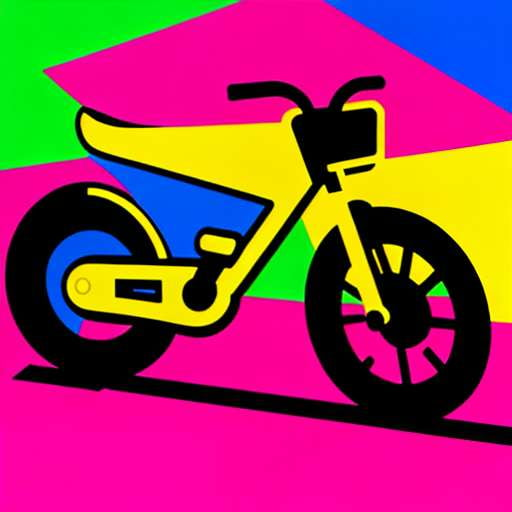 "Customizable Midjourney Bike Neon Cartoon Art Prompt" - Socialdraft