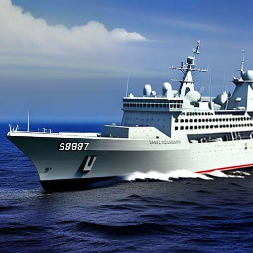 Navy Frigate Midjourney Prompt - Customizable Ship Drawing - Socialdraft