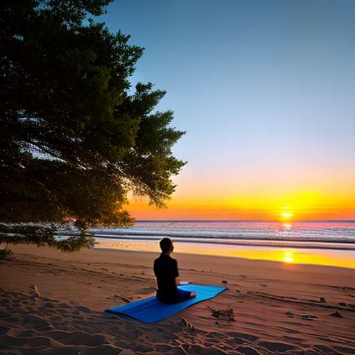 Coastal Yoga Midjourney Prompt - Customizable Beach Yoga Art - Socialdraft