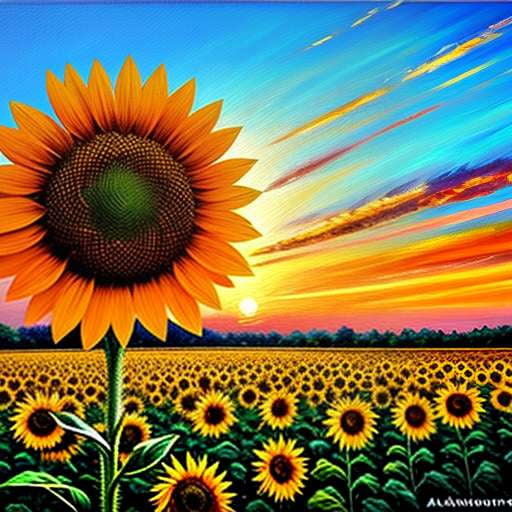 Sunflower Field Midjourney Prompts - Create Your Own Unique Sunflower Artwork - Socialdraft