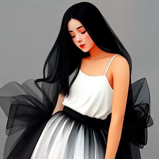 "Customizable Black Tulle Skirt Midjourney Prompt for Unique Fashion Creations" - Socialdraft