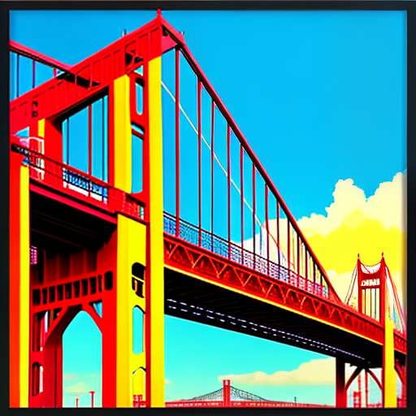 Pop Art Truss Bridge Midjourney Prompt for Custom Creations - Socialdraft