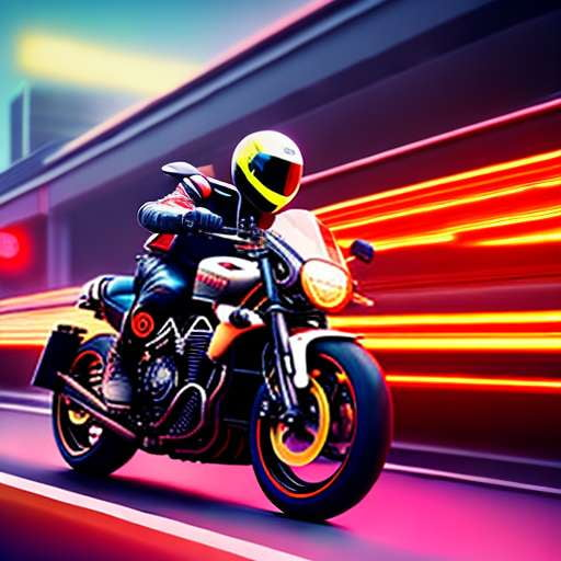 Arcade Motorcycle Rider Midjourney - Customizable and Unique Image Prompts - Socialdraft