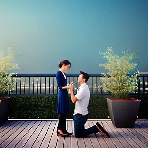 "Romantic Rooftop Proposal" Midjourney Prompt - Socialdraft
