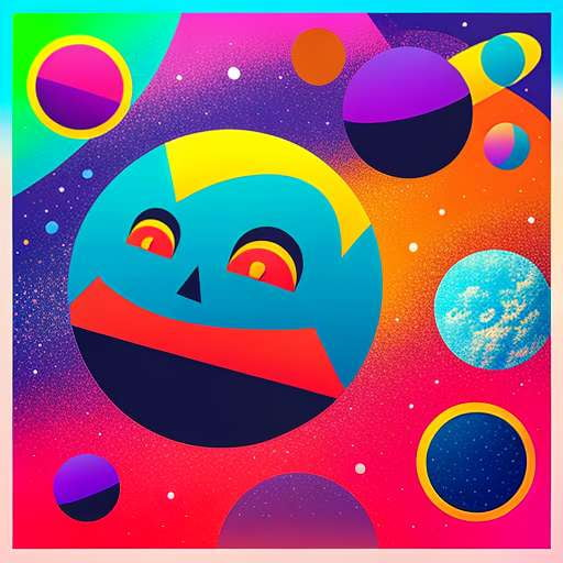 "Space Creatures" - Customizable Midjourney Gouache Illustrations - Socialdraft