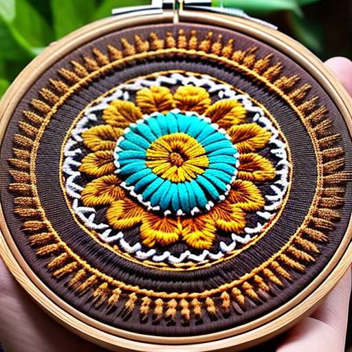 Bohemian Hamsa Hand Embroidery Midjourney Prompt - Socialdraft