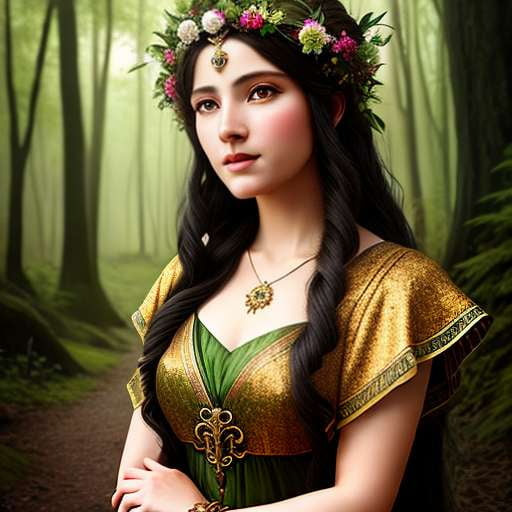Nature Goddess Midjourney Portrait for Custom Art Creation - Socialdraft