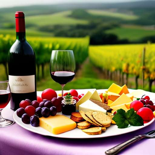 Vineyard Wine and Cheese Midjourney Masterpiece - Socialdraft