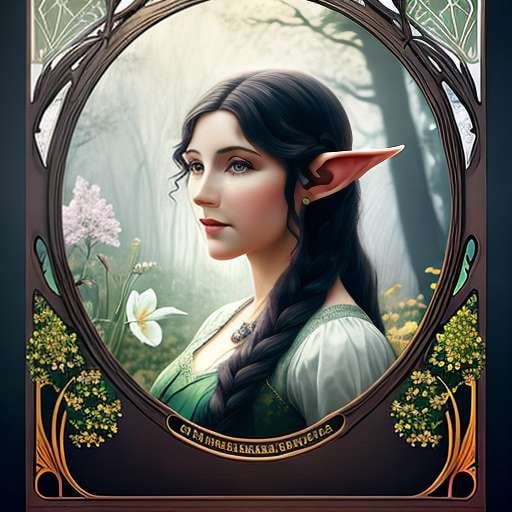 Midjourney Elf Portrait - Customizable Fantasy Art Prompt - Socialdraft