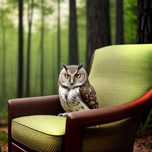 "Customizable Midjourney Prompt: Thoughtful Owl in Chair" - Socialdraft