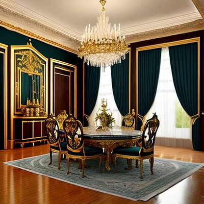 Luxurious Mansion Interior Design Midjourney Prompt - Customizable and Unique Home Decor Inspiration - Socialdraft