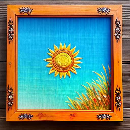 Bohemian Sun Embroidery Midjourney Prompt - Socialdraft