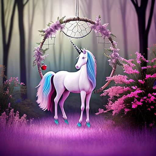 Dreamy Unicorn Dreamcatcher Midjourney Prompt - Socialdraft