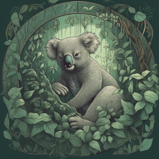 Enchanted Forest Mandala Koala Midjourney Prompt