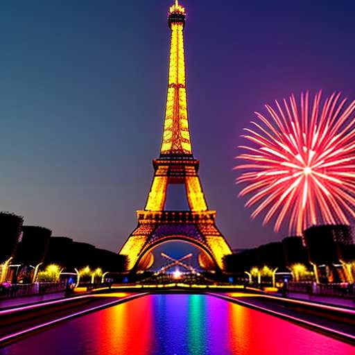 Eiffel Tower & Fireworks Midjourney Prompt - Socialdraft