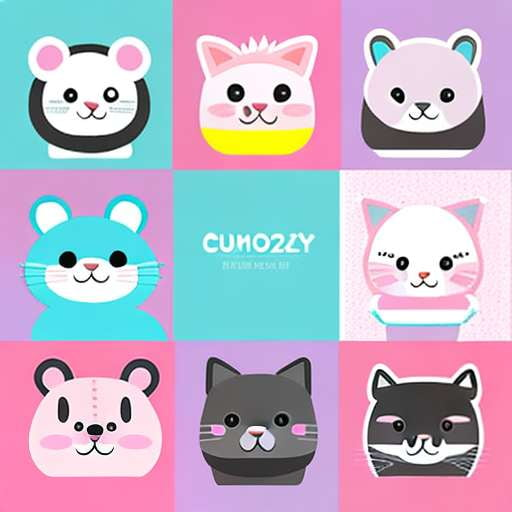 Cute and Cuddly Animals Sticker Sheet Creator - Midjourney - Socialdraft