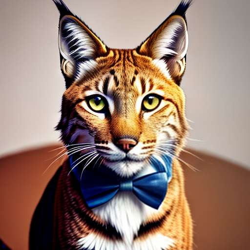 Lynx in Bow Tie: Customizable Midjourney Prompt - Socialdraft