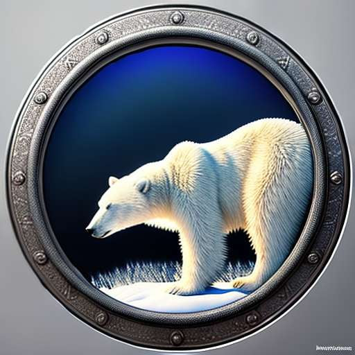 Arctic Stained Glass Polar Bear Midjourney Prompt - Socialdraft