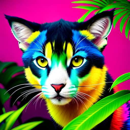 Jungle Exotic Pet Portrait Midjourney Prompt: Customizable Image Generation - Socialdraft