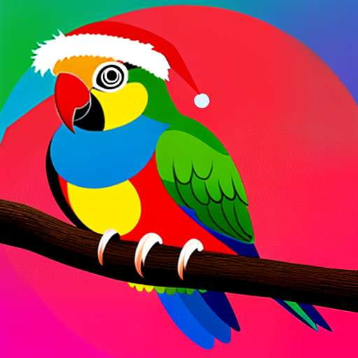 "Christmas Parrot" Midjourney Prompt - Create Your Own Unique Parrot with a Festive Holiday Twist - Socialdraft