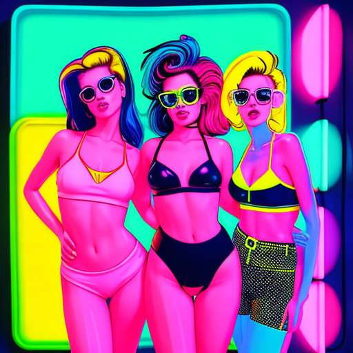 Neon-Style Midjourney Prompts: Sexy Girls in Lights - Socialdraft