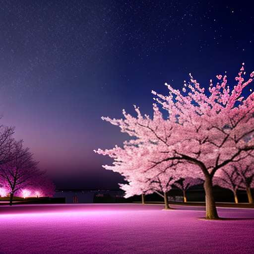 Cherry Blossom Night Sky Art Generator - Midjourney Prompts - Socialdraft