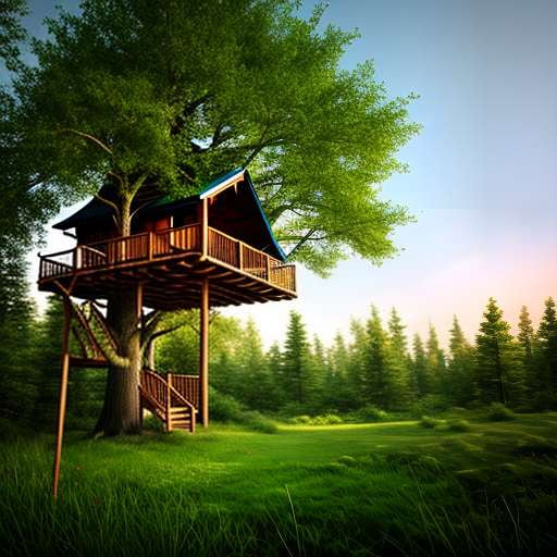 Nature's Treehouse - Midjourney Text-to-Image Prompt - Socialdraft