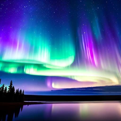 "Northern Lights" Midjourney Text-to-Image Prompt for Stunning Aurora Borealis Artwork - Socialdraft