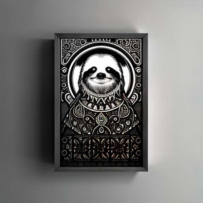 Sloth Mandala Midjourney Prompt - Relaxing and Whimsical Design for Customization - Socialdraft