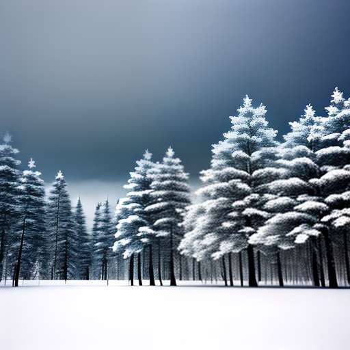 Snowy Forest Midjourney Illustration Prompt - Customizable Landscapes - Socialdraft