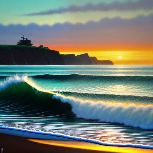 "Calming Waves" Midjourney Text-to-Image Prompt - Socialdraft