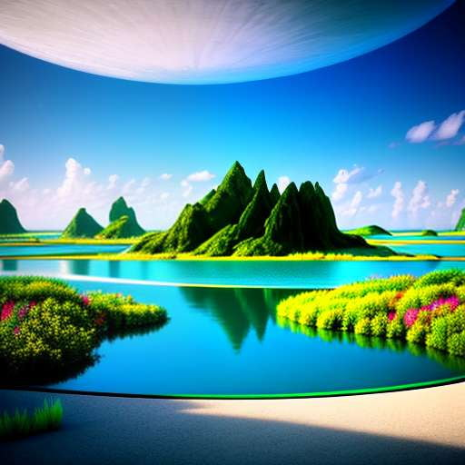 Alien Oasis Lagoon Midjourney Prompt: Customize Your Unique Extraterrestrial Paradise - Socialdraft